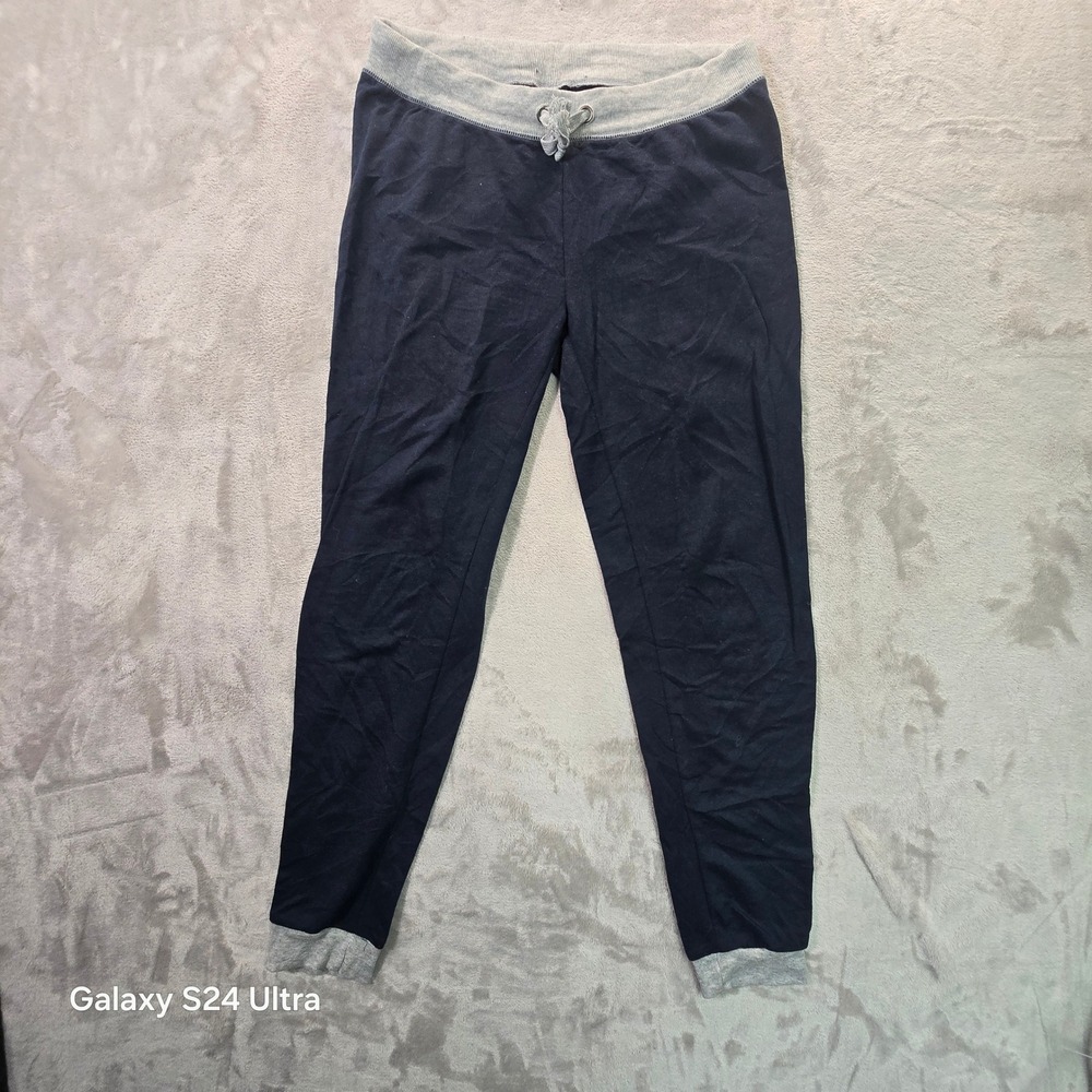 Coco Limon Navy Blue Heather Gray Contrast Jogger Sweatpants Large